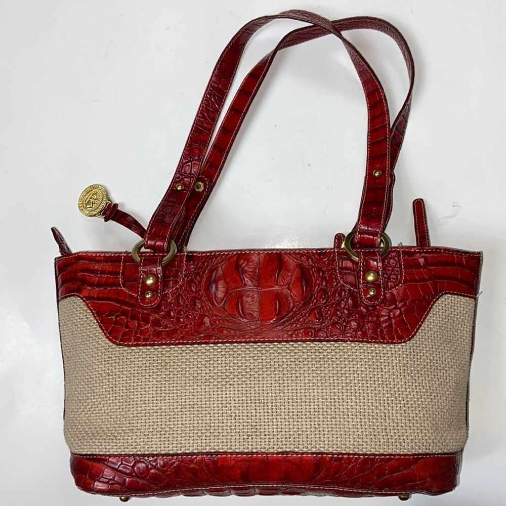 VTG ,COLLECTIBLE CROCODILE LEATHER BRAHMÍN FAIRHAVEN MASS U. S.A BAG WOMEN BAG